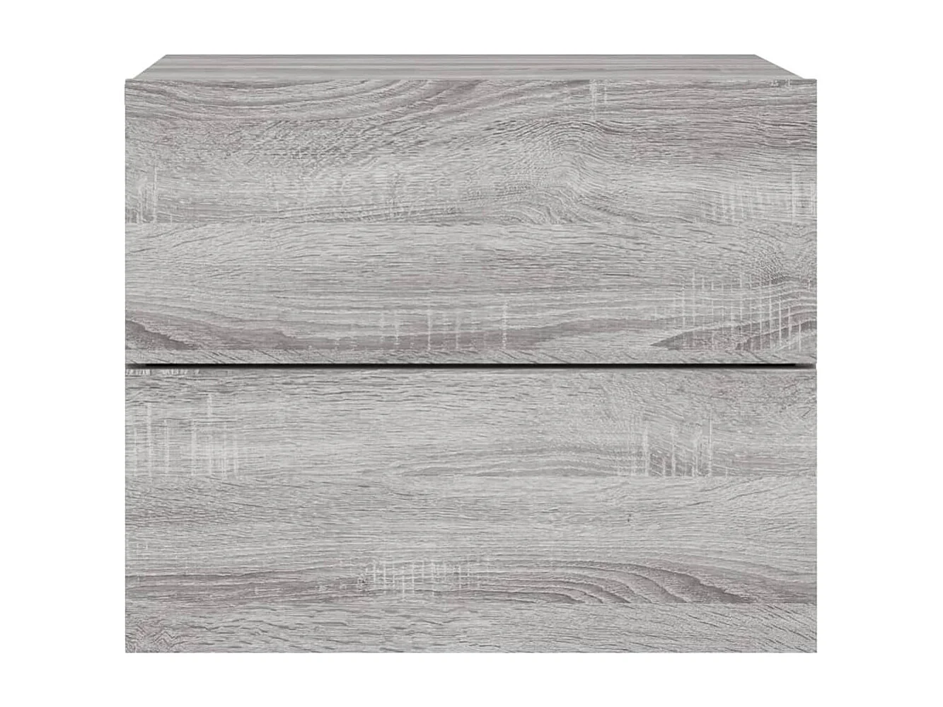 Table de chevet murale avec lumières LED sonoma gris