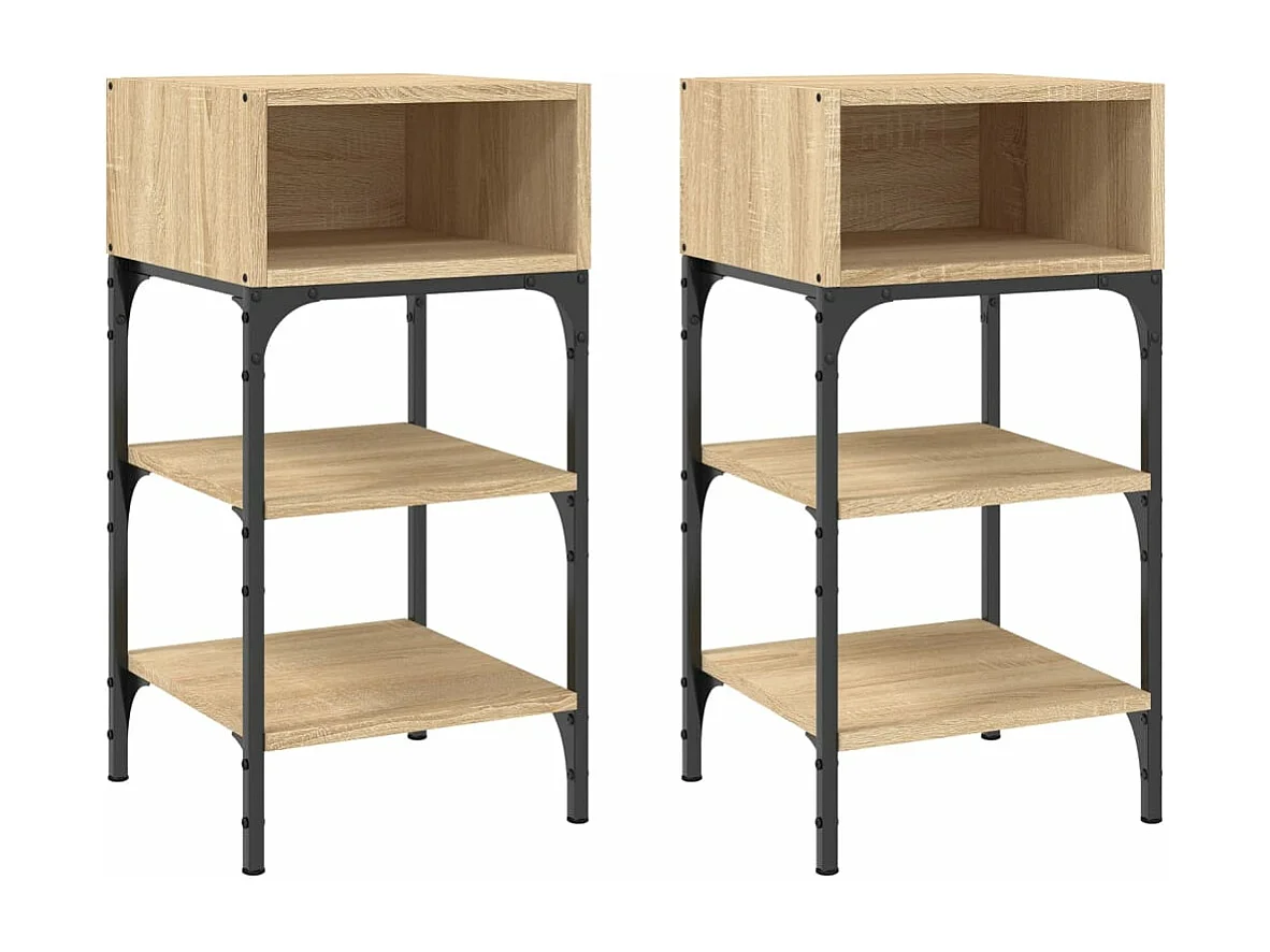 Tables de chevet 2 pcs chêne sonoma 35x34,5x70