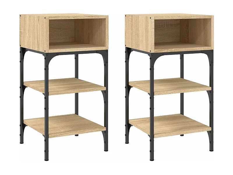 Tables de chevet 2 pcs chêne sonoma 35x34,5x70