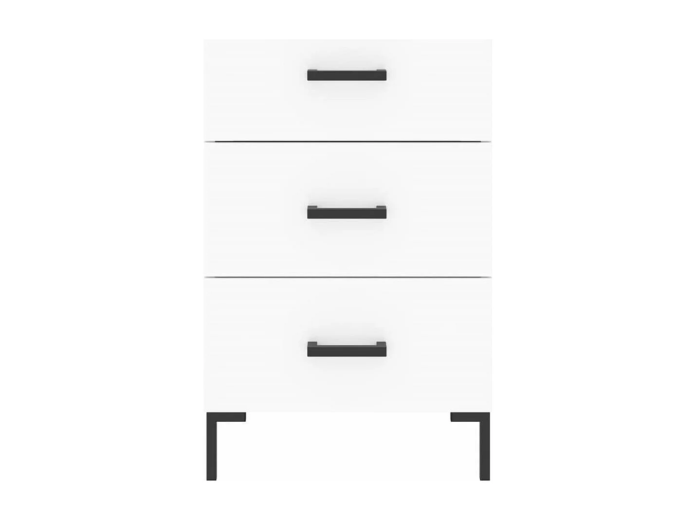 Table de chevet blanc 40x40x66 bois d'ingénierie