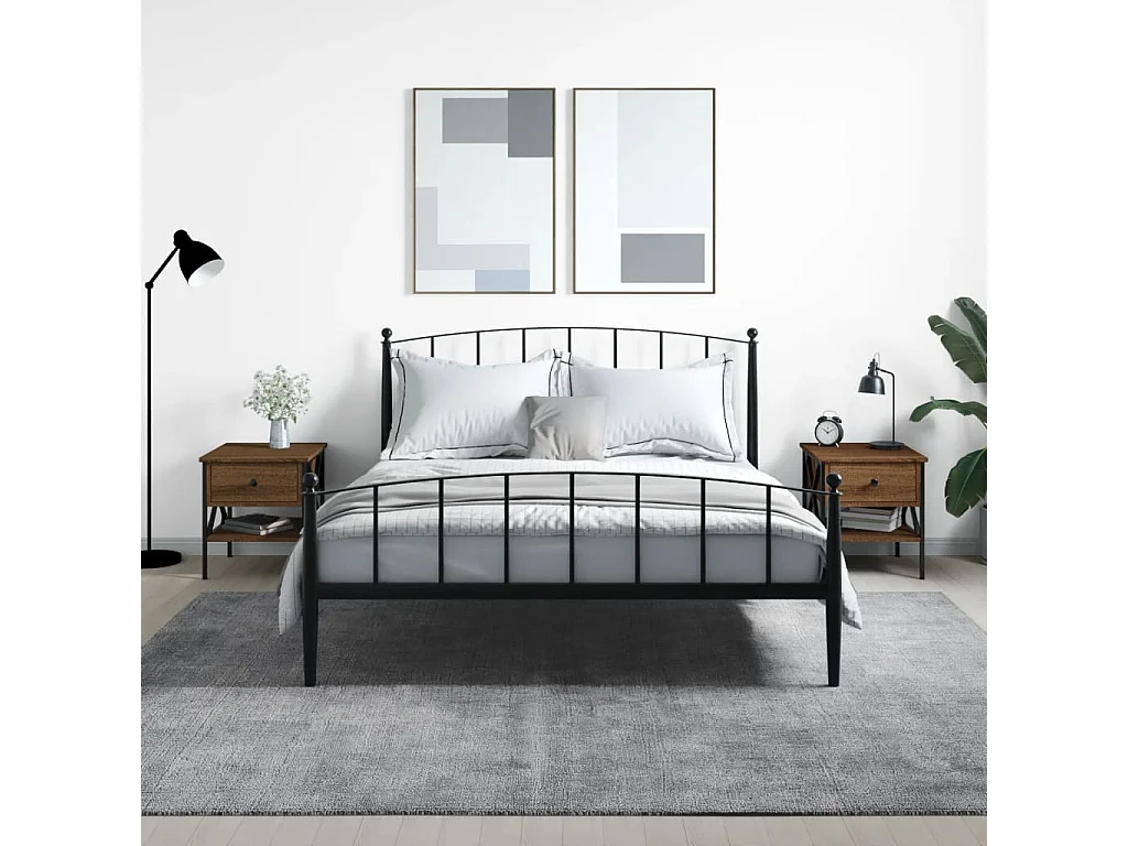 Tables de chevet 2 pcs chêne marron 40x42x45 bois ingénierie