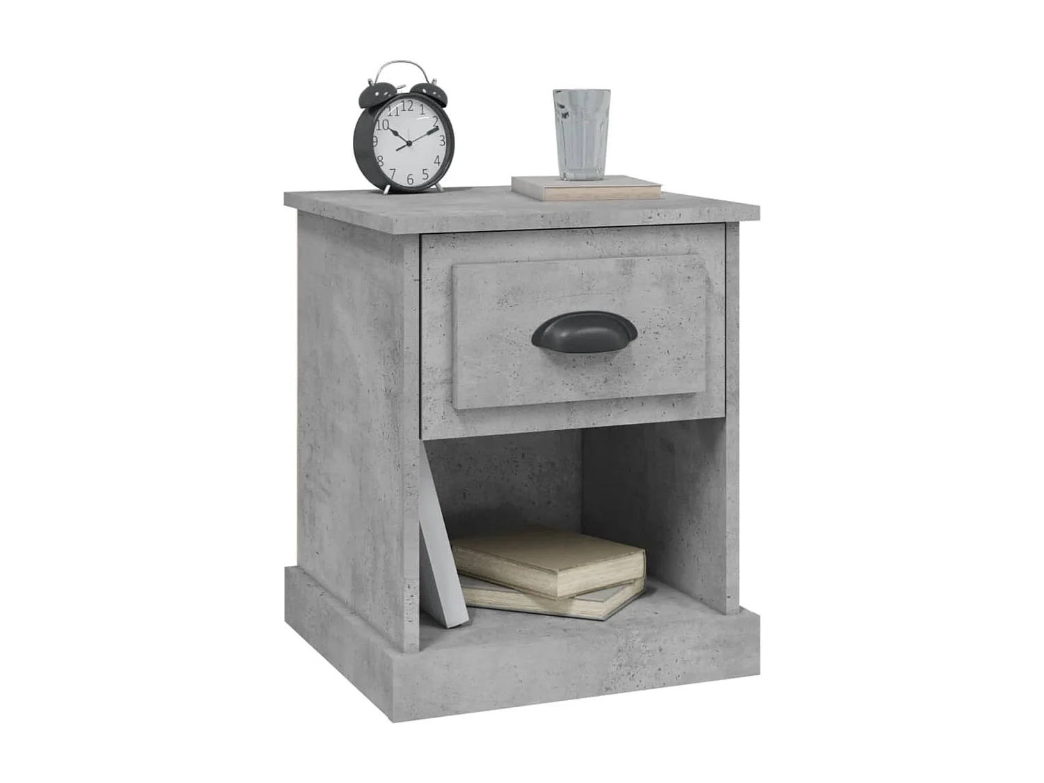 Tables de chevet 2 pcs gris béton 39x39x47,5 bois ingénierie