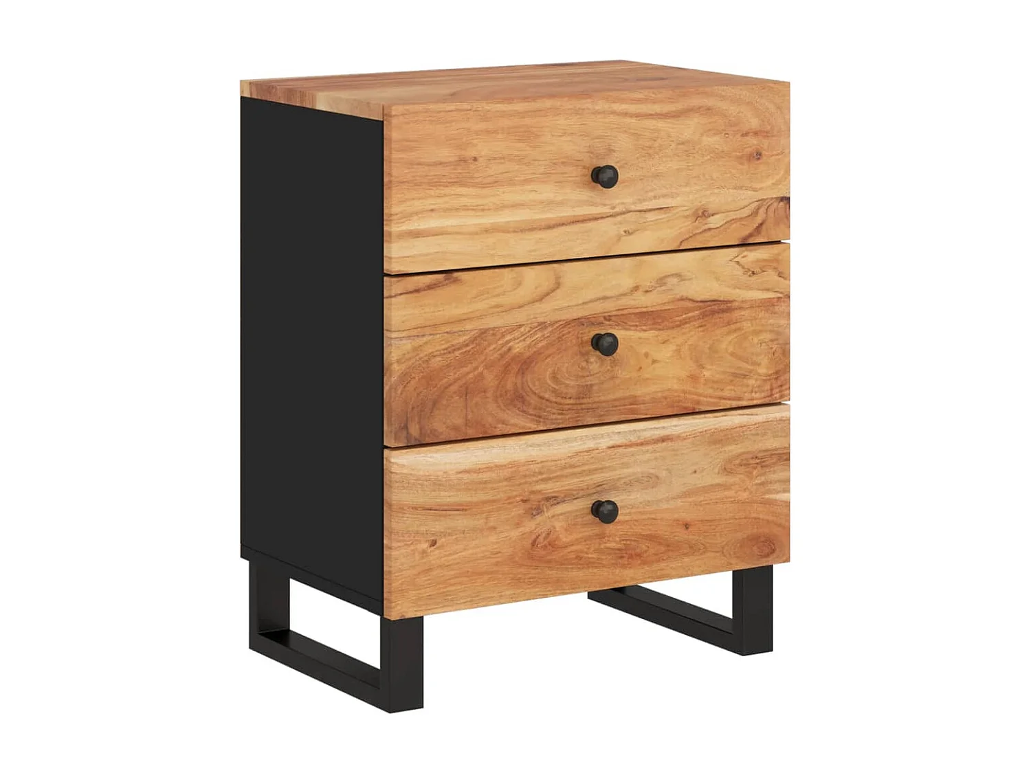 Table de chevet 50x33x62 Bois d'acacia solide et d'ingénierie