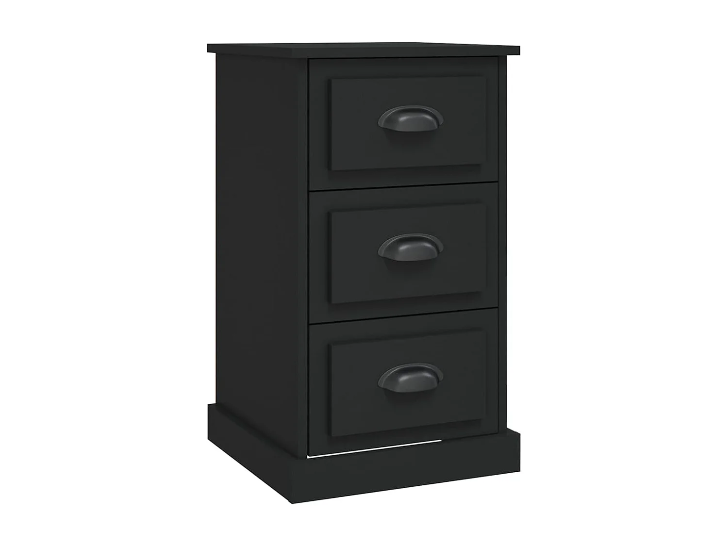 Table de chevet noir 39x39x67 bois d’ingénierie