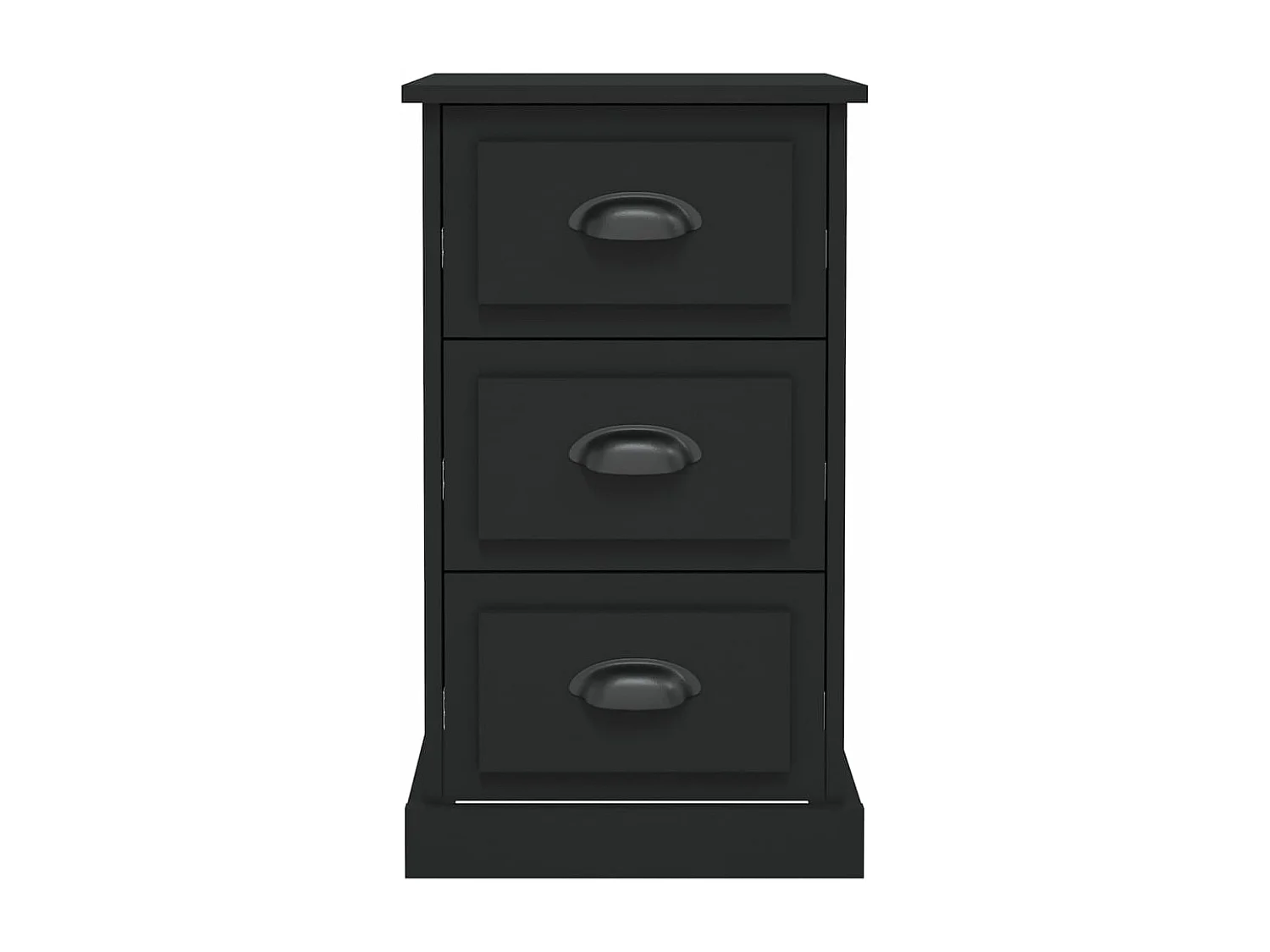 Table de chevet noir 39x39x67 bois d’ingénierie