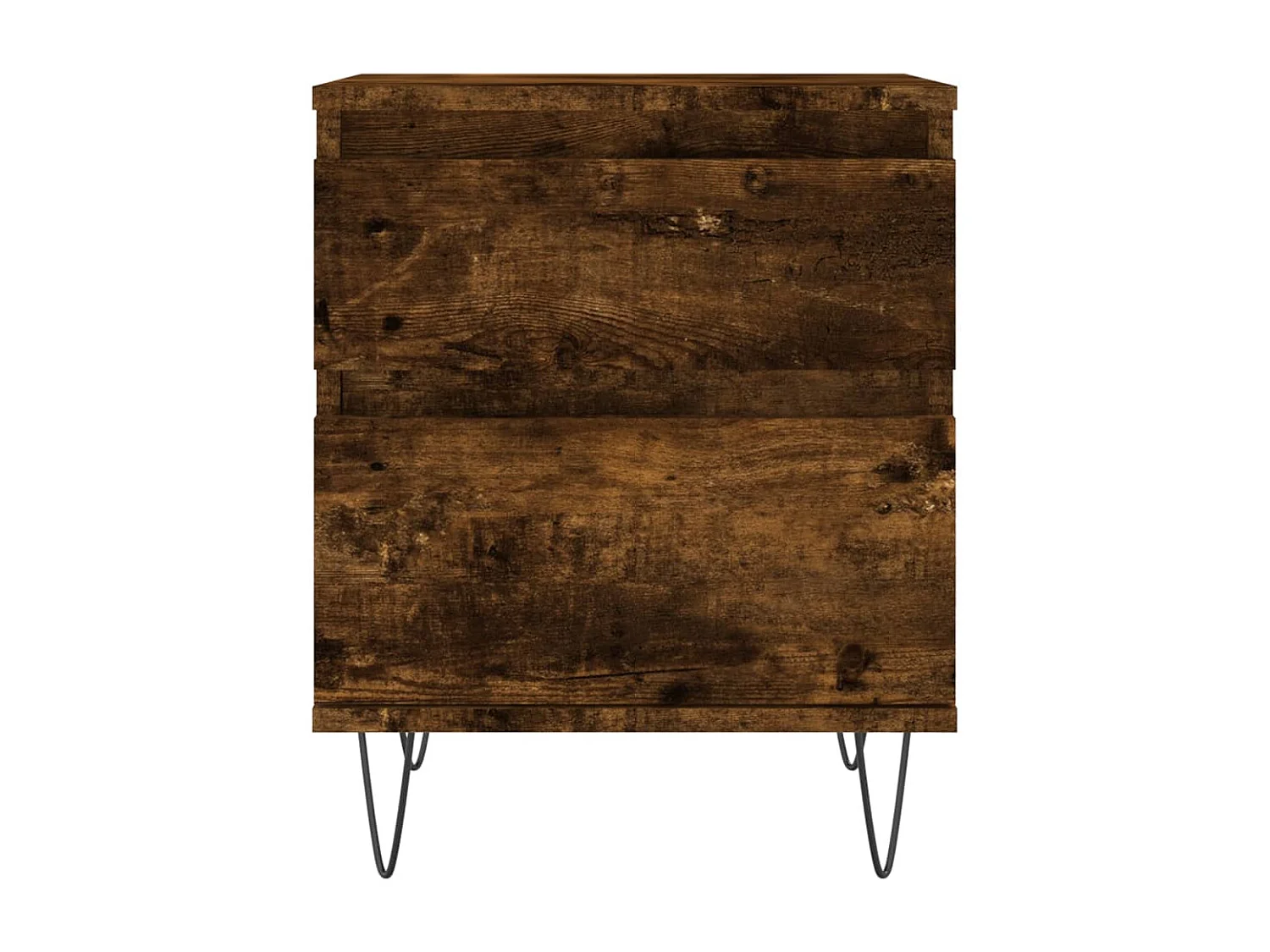 vidaXL Mesita de noche madera de ingeniería roble ahumado 40x35x50 cm Marrón