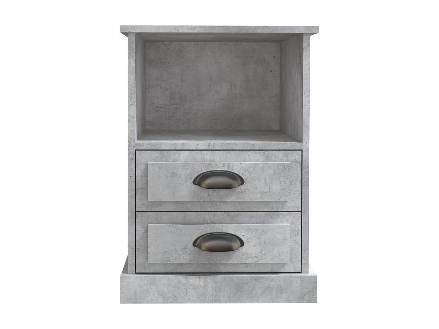 Tables de chevet 2 pcs gris béton 43x36x60