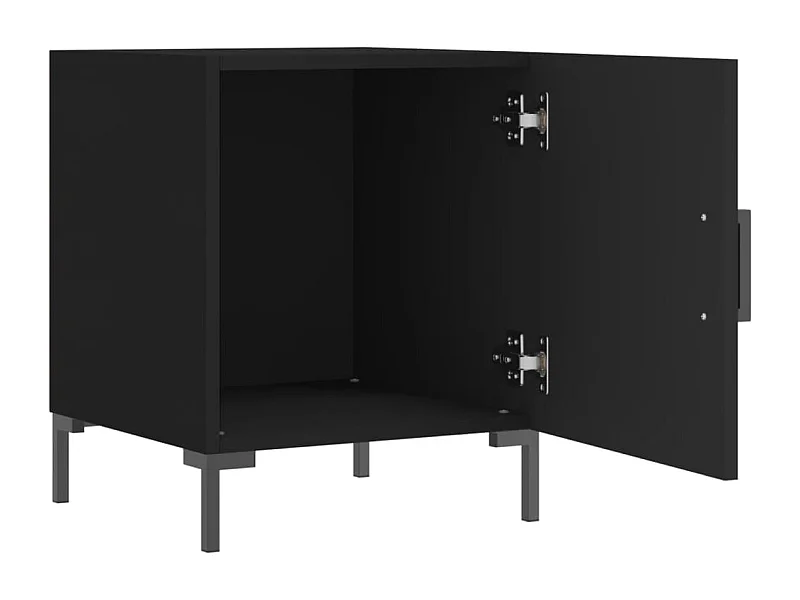 Table de chevet noir 40x40x50 bois d’ingénierie