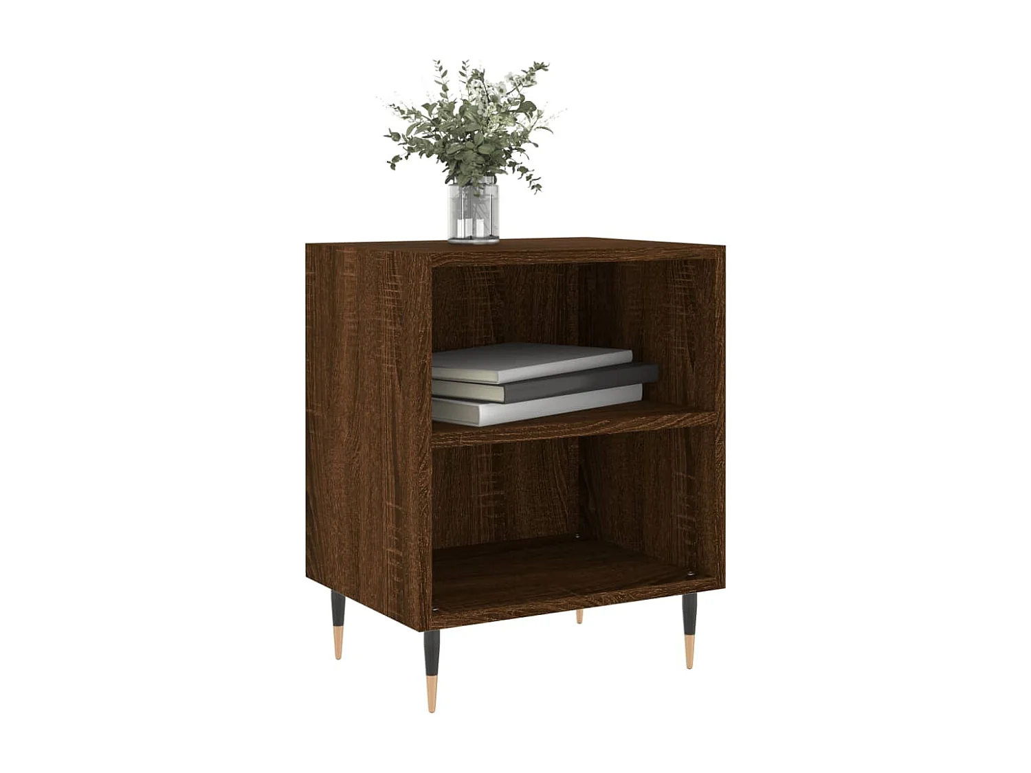 Tables de chevet 2pcs chêne marron 40x30x50 bois d'ingénierie