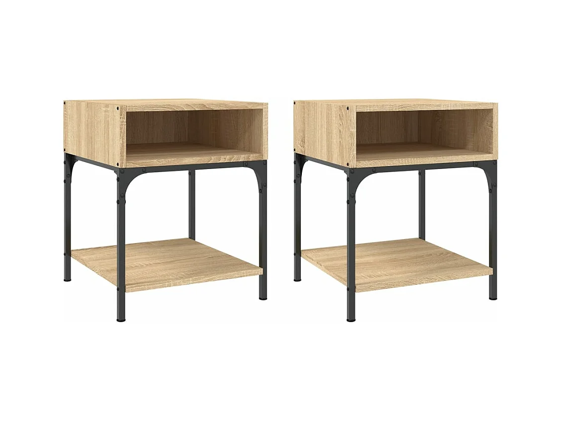 Tables de chevet 2 pcs chêne sonoma 40x41x50 bois ingénierie