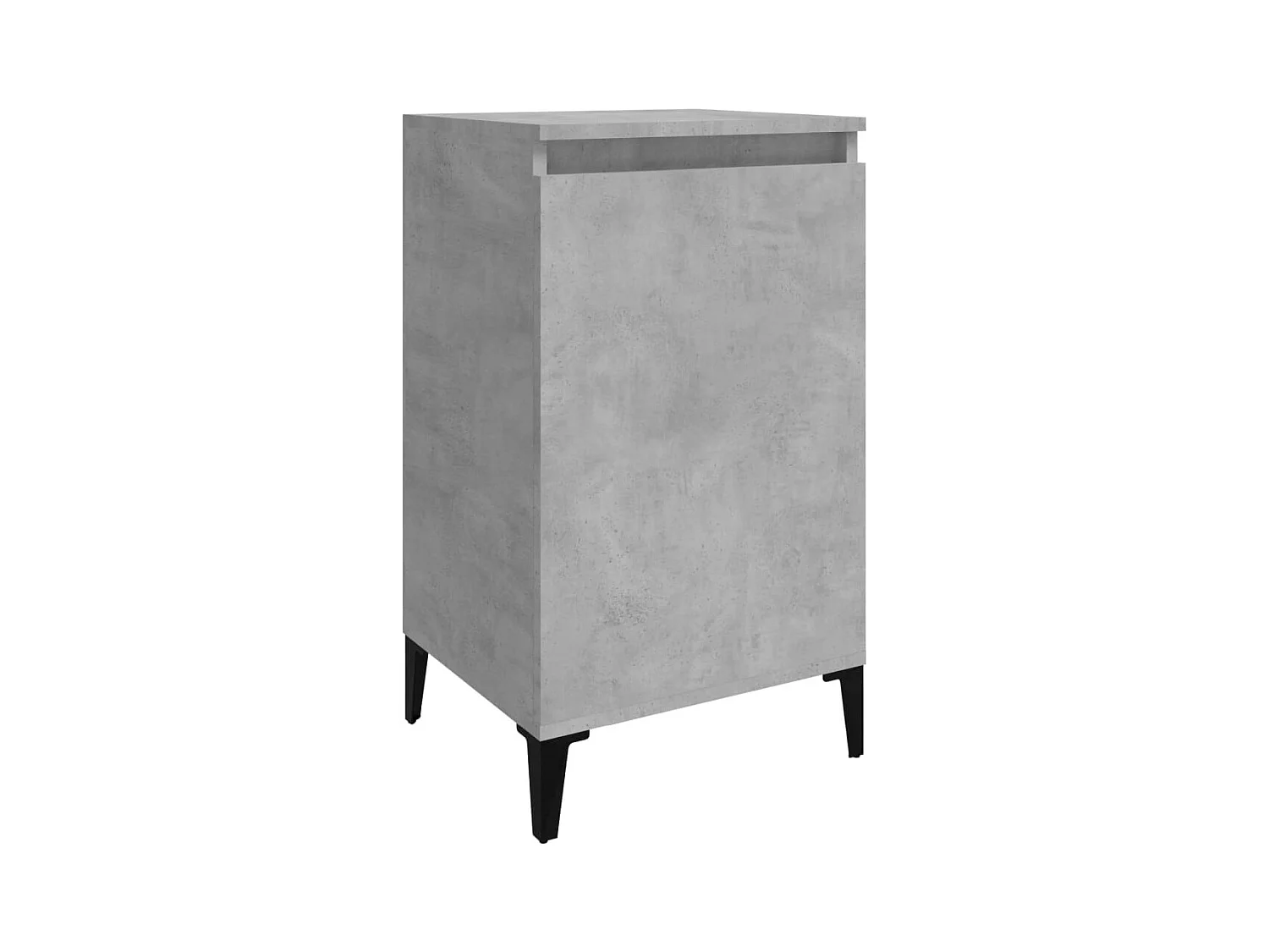 Table de chevet gris béton 40x35x70 bois d'ingénierie