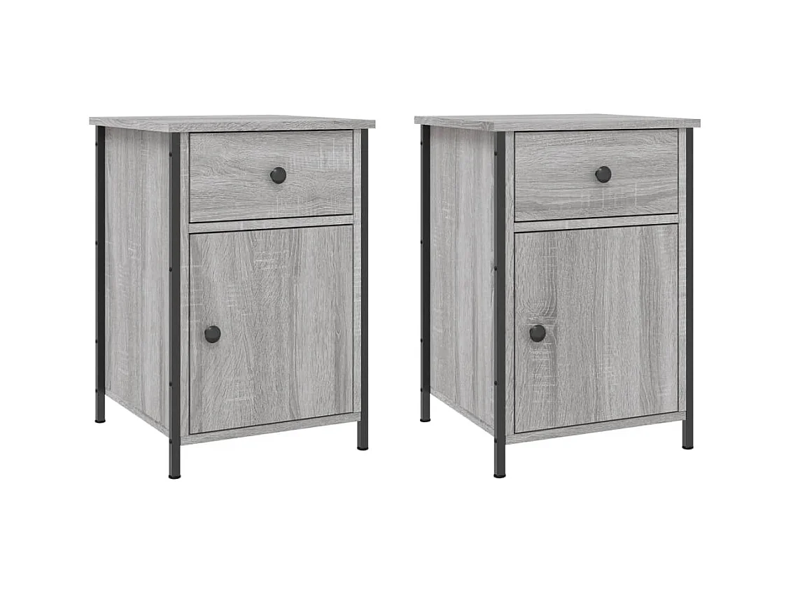 Tables de chevet 2 pcs sonoma gris 40x42x60 bois d'ingénierie
