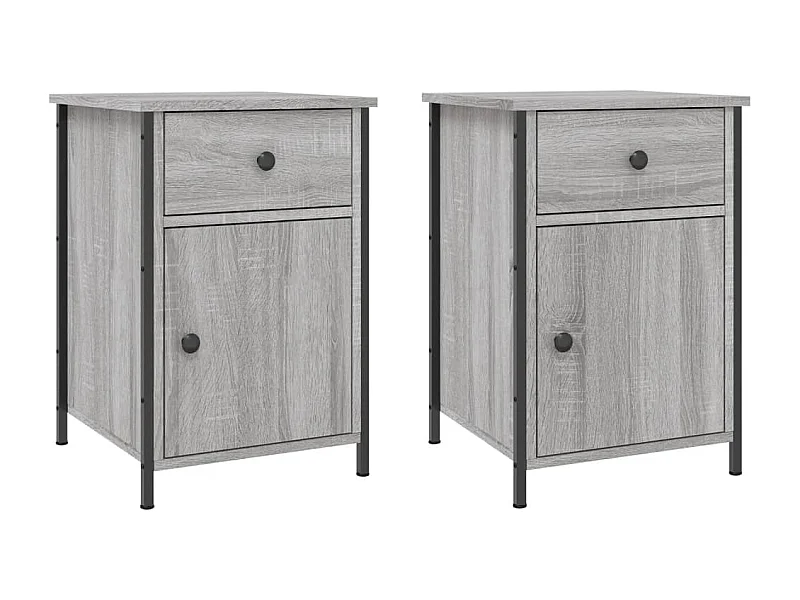 Tables de chevet 2 pcs sonoma gris 40x42x60 bois d'ingénierie