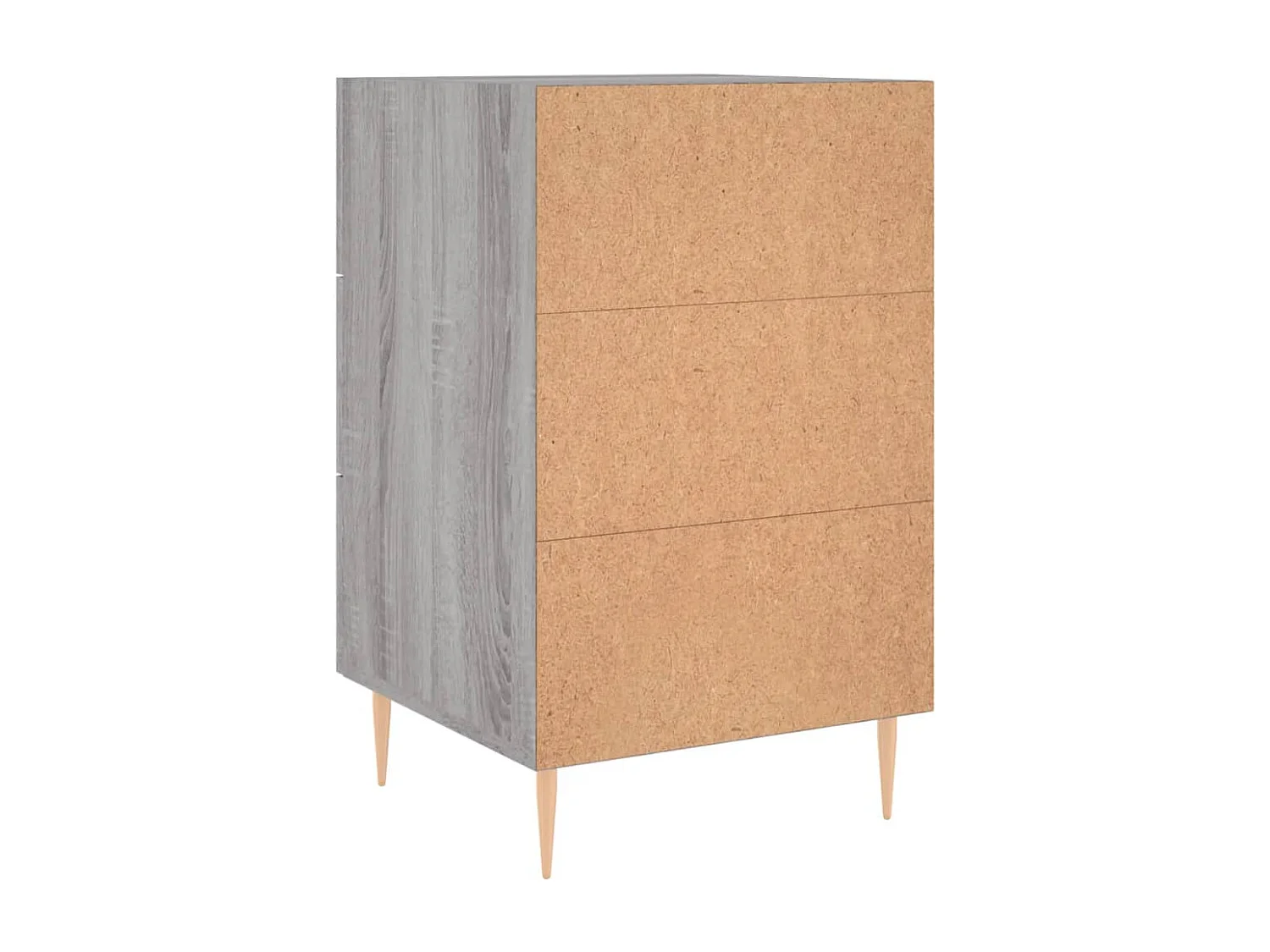 Table de chevet sonoma gris 40x40x66 bois d'ingénierie