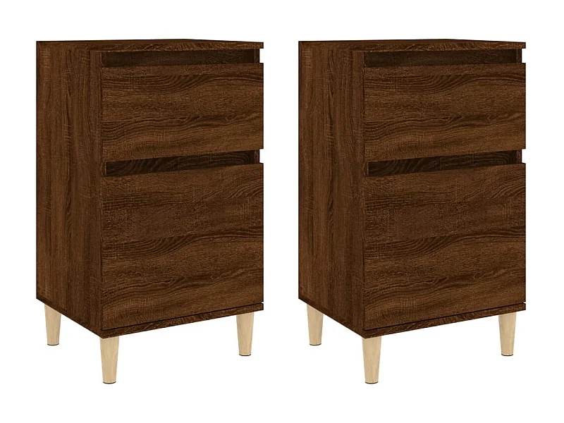 Tables de chevet 2 pcs chêne marron 40x35x70