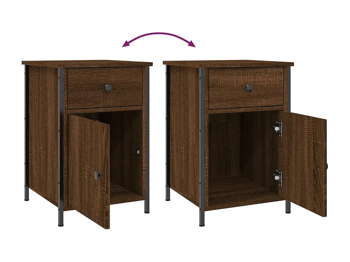 Tables de chevet 2pcs Chêne marron 40x42x60 Bois d'ingénierie