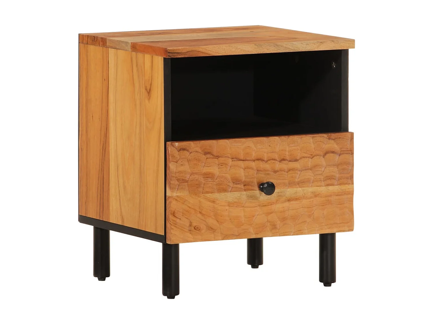 Tables de chevet 2 pcs 40x33x46 Bois d'acacia massif