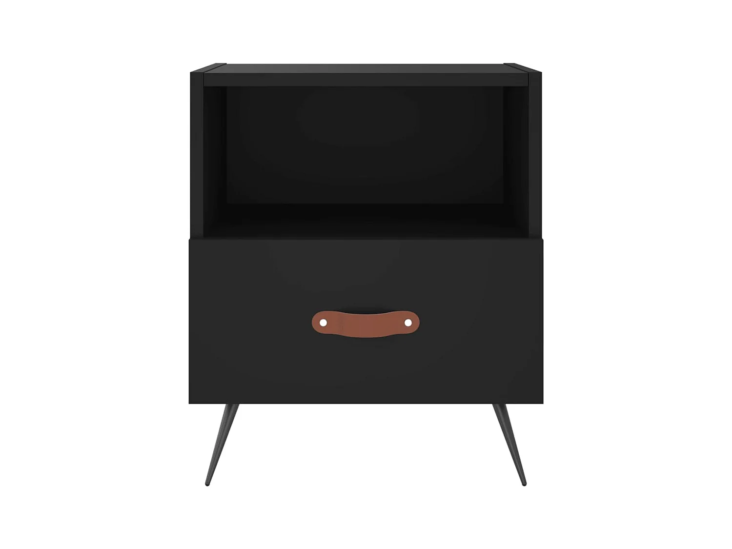 Tables de chevet 2 pcs noir 40x35x47,5 bois d’ingénierie