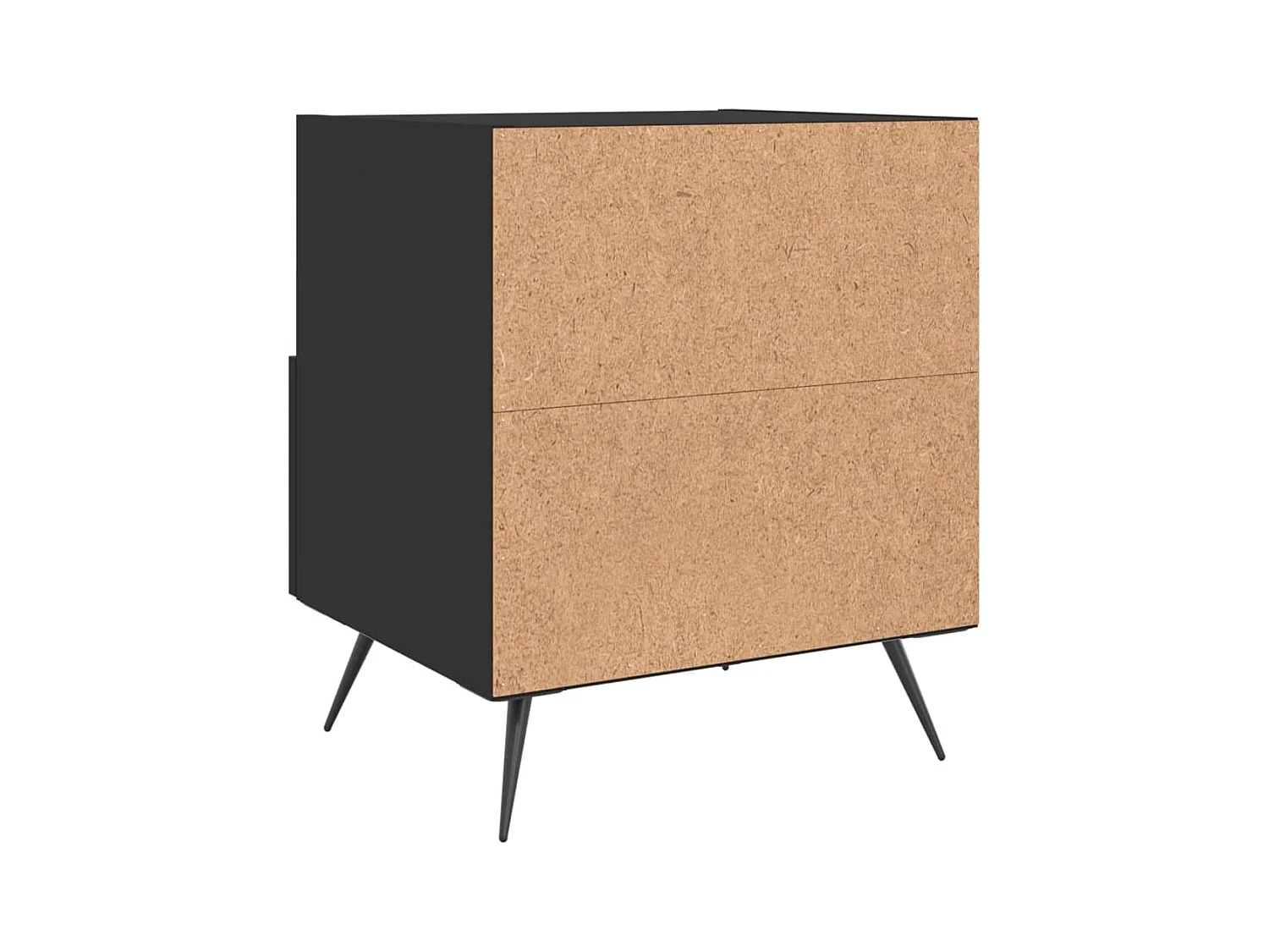 Tables de chevet 2 pcs noir 40x35x47,5 bois d’ingénierie