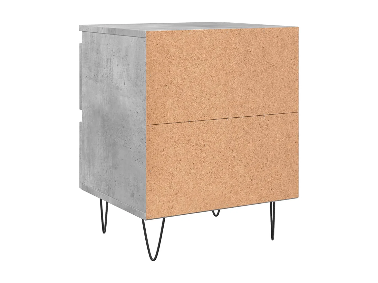 Tables de chevet 2 pcs gris béton 40x35x50 bois d’ingénierie