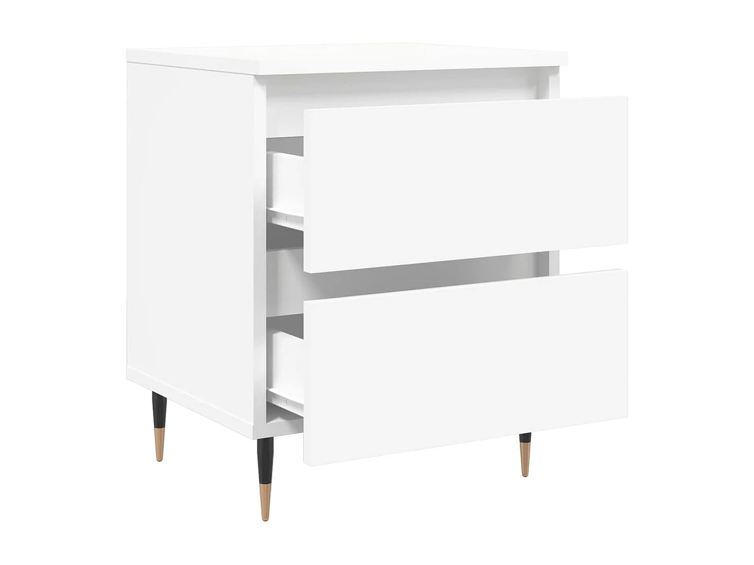 Tables de chevet 2 pcs blanc 40x35x50 bois d’ingénierie