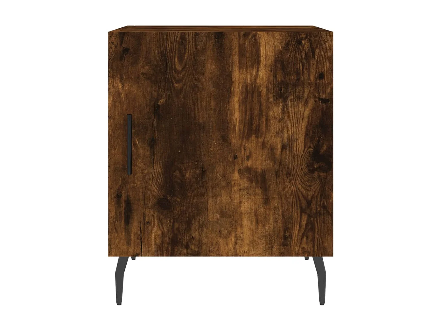 Table de chevet chêne fumé 40x40x50 bois d'ingénierie