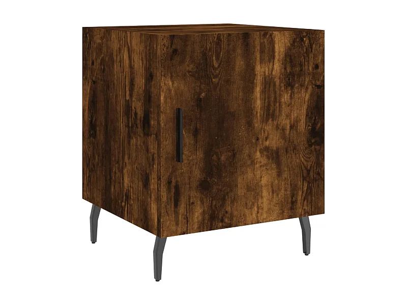 Table de chevet chêne fumé 40x40x50 bois d'ingénierie