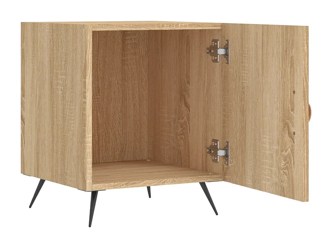 Table de chevet chêne sonoma 40x40x50 bois d’ingénierie