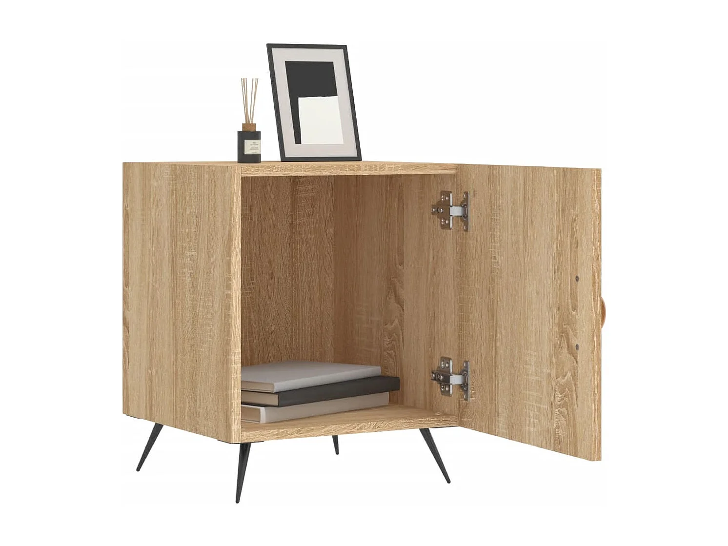 Table de chevet chêne sonoma 40x40x50 bois d’ingénierie