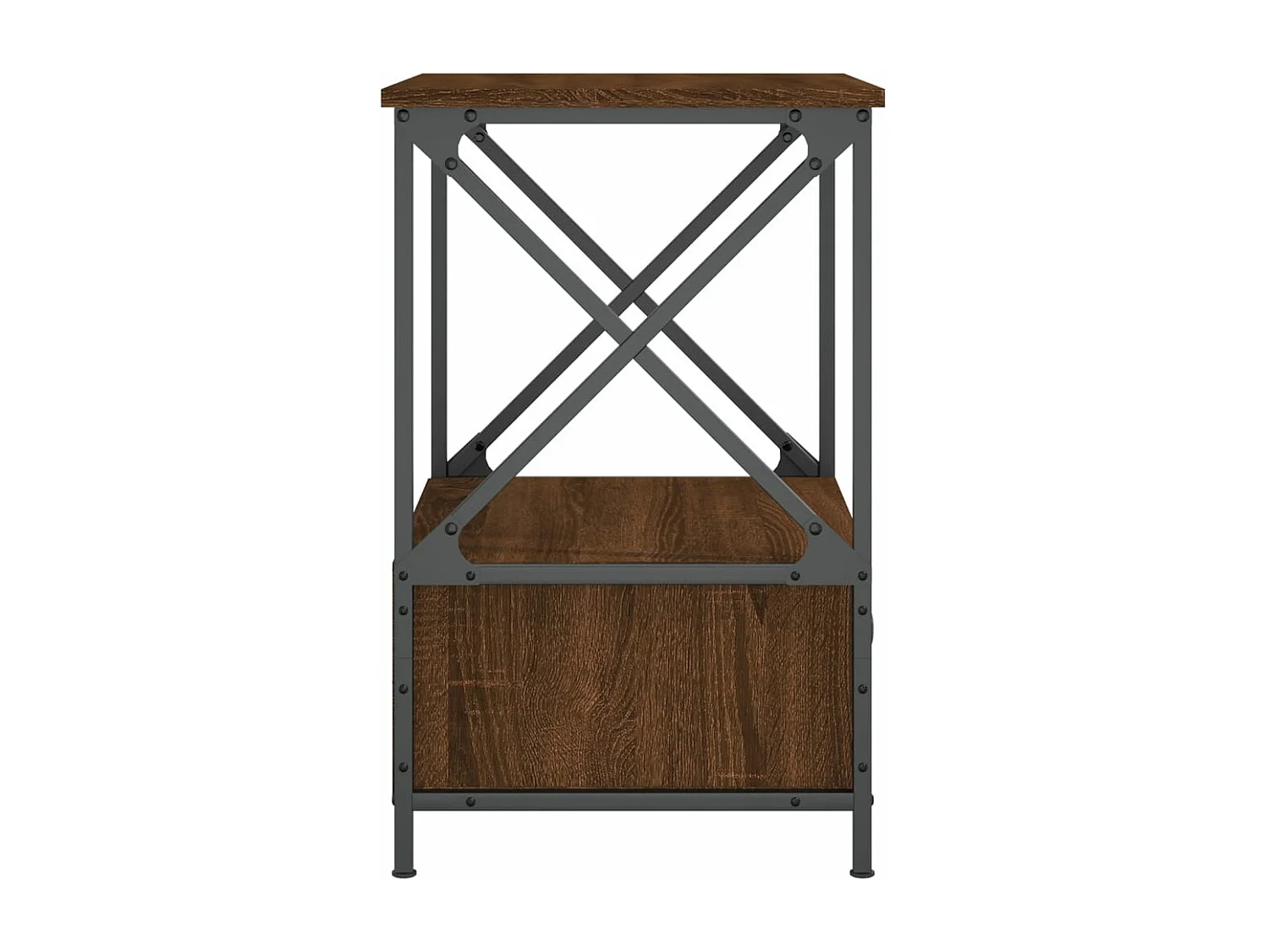 Table de chevet chêne marron 50x41x65 bois d'ingénierie