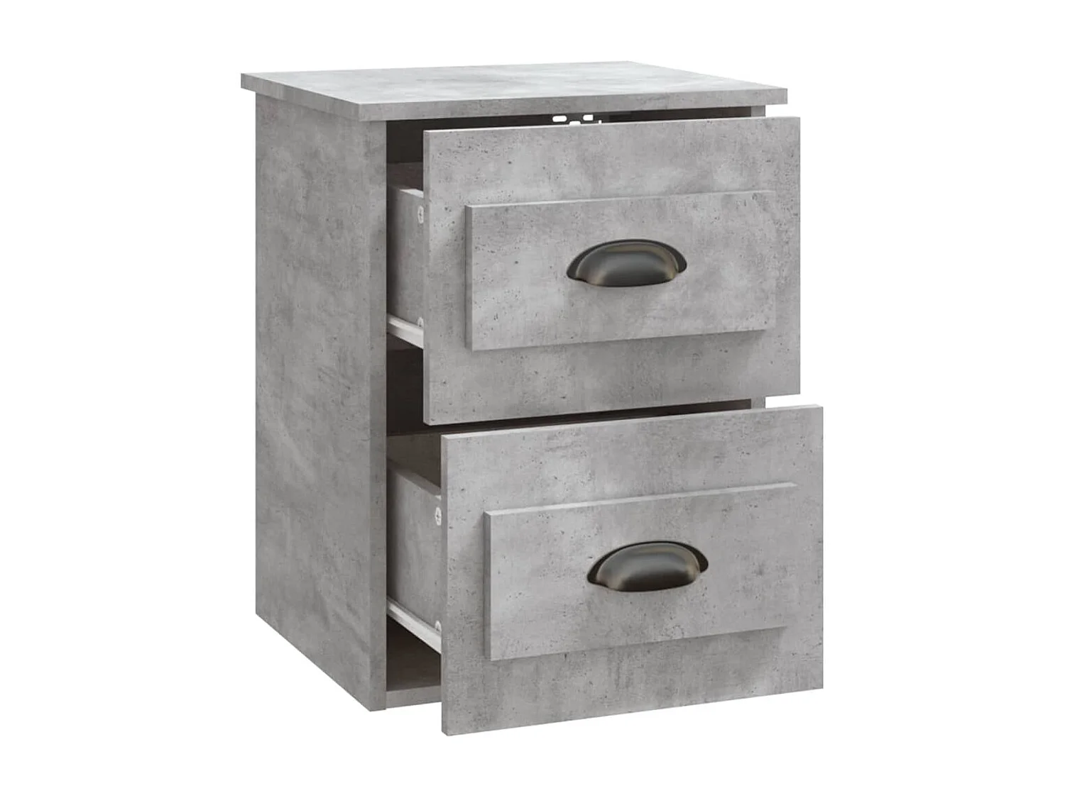 Tables de chevet murales 2 pcs gris béton 41,5x36x53