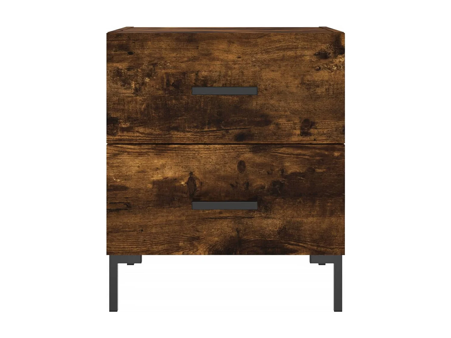 Table de chevet chêne fumé 40x35x47,5 bois d’ingénierie