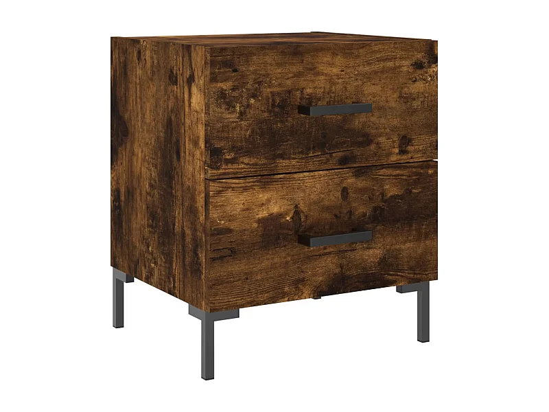 Table de chevet chêne fumé 40x35x47,5 bois d’ingénierie