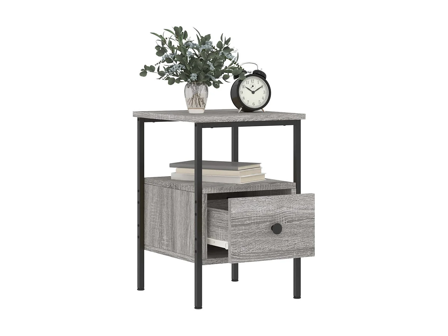 Tables de chevet 2 pcs sonoma gris 34x36x50 bois d'ingénierie