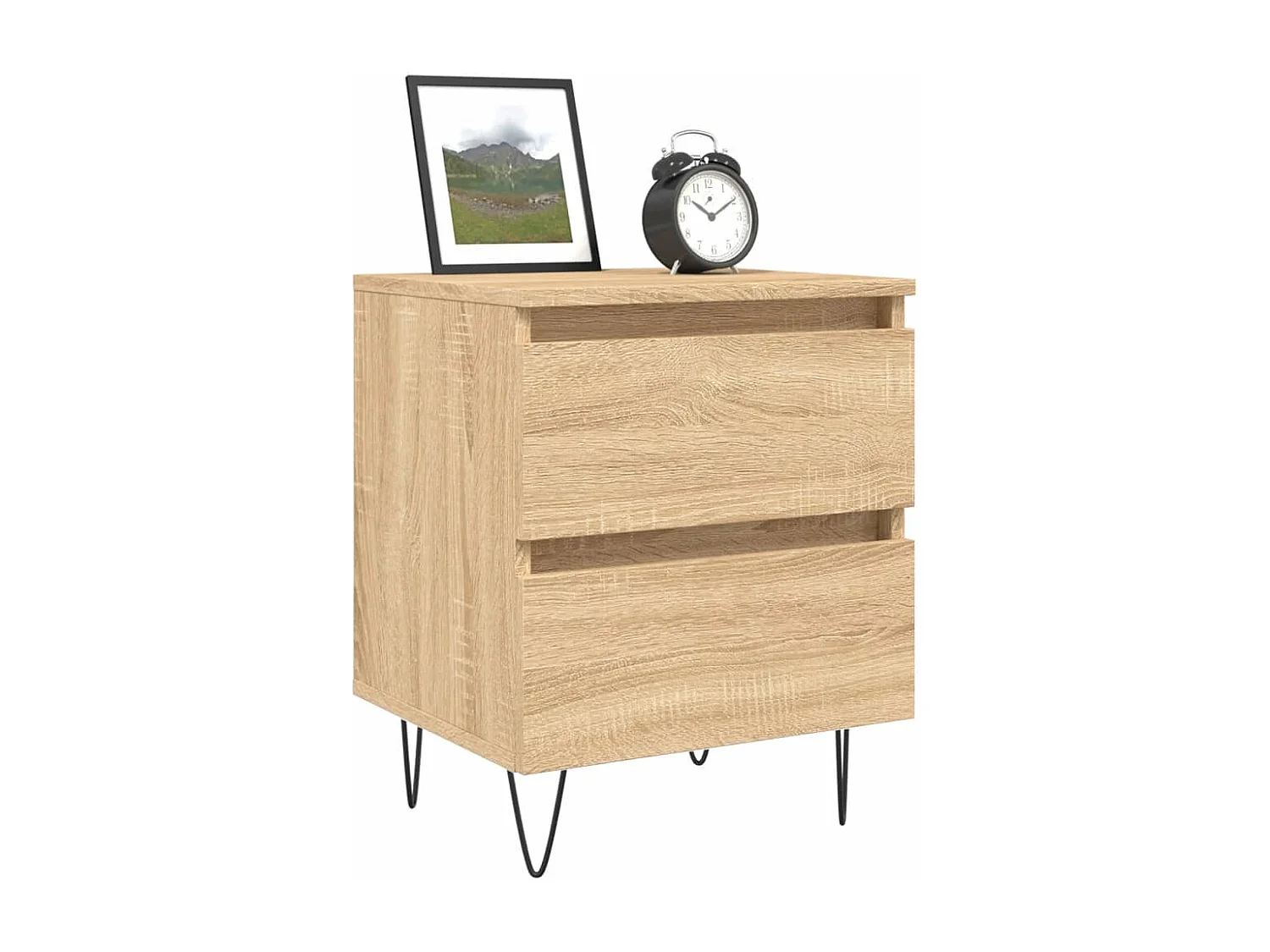 Table de chevet chêne sonoma 40x35x50 bois d’ingénierie