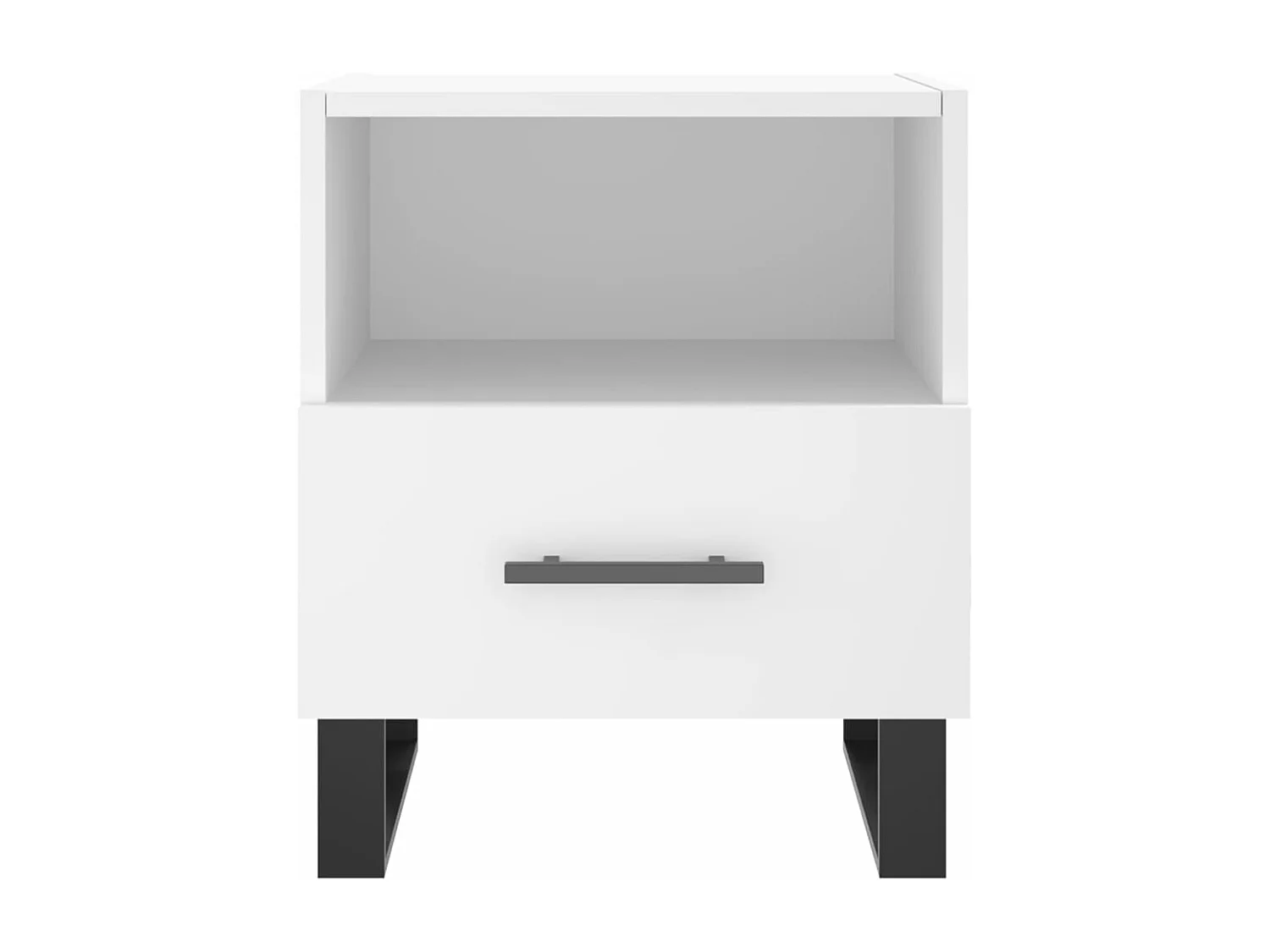 Table de chevet blanc 40x35x47,5 bois d’ingénierie