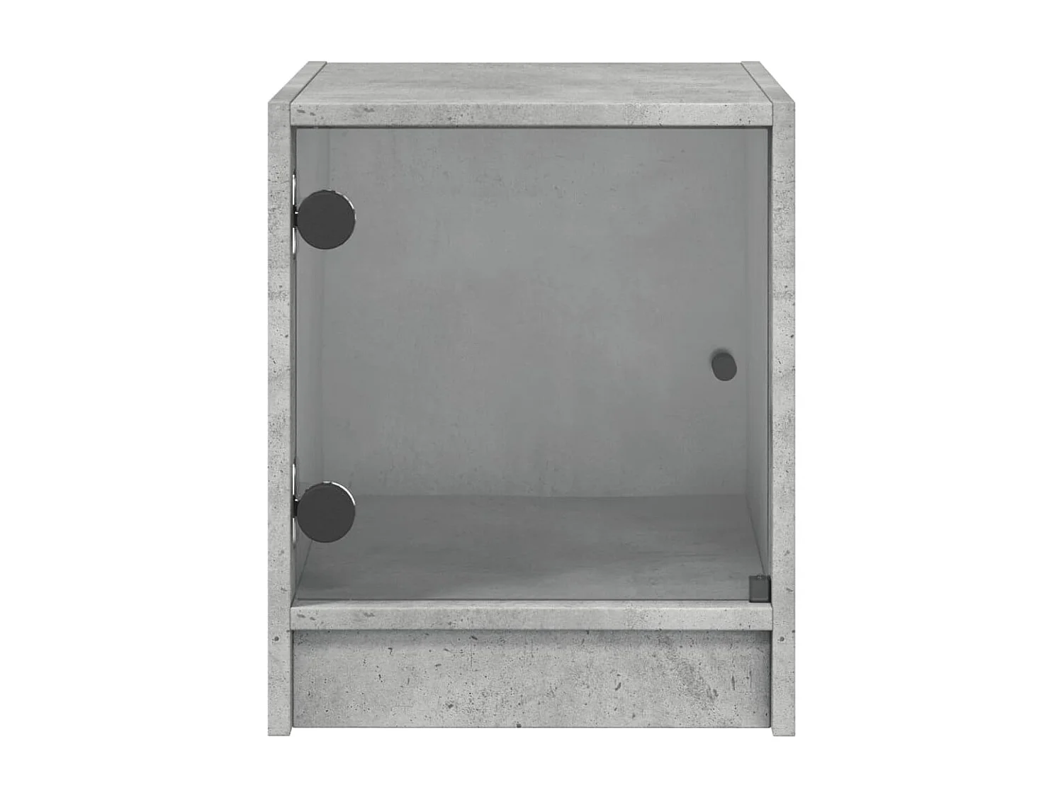 Tables de chevet et portes vitrées 2 pcs gris béton 35x37x42