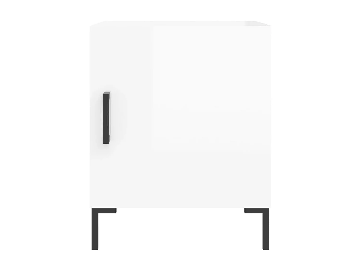 Tables de chevet 2 pcs blanc brillant 40x40x50