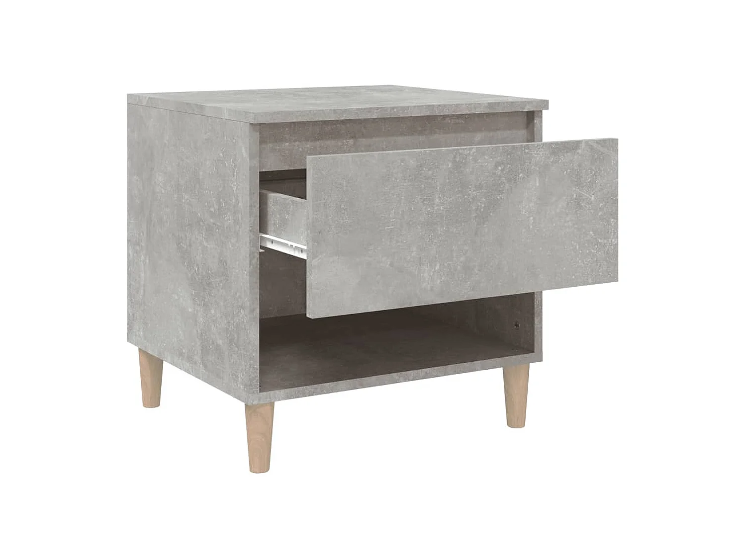 Tables de chevet 2 pcs Gris béton 50x46x50 Bois d’ingénierie