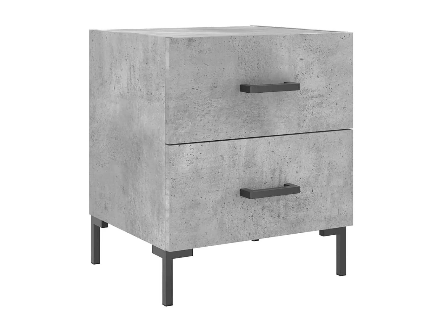 Table de chevet gris béton 40x35x47,5 bois d’ingénierie