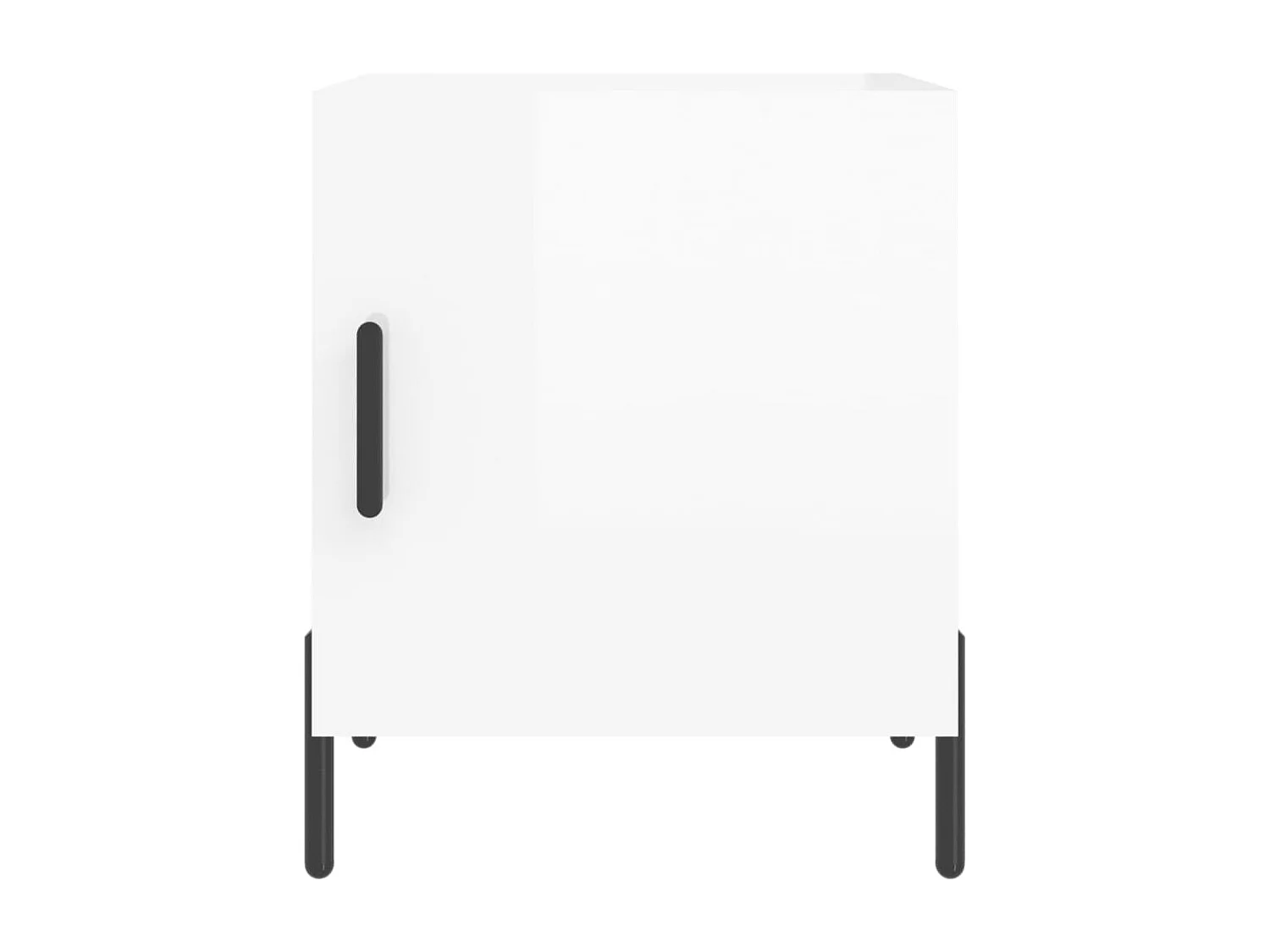 Tables de chevet 2 pcs blanc brillant 40x40x50