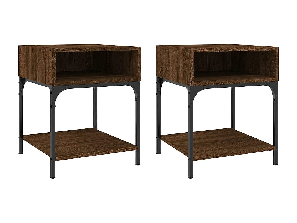 Tables de chevet 2 pcs chêne marron 40x41x50 bois ingénierie