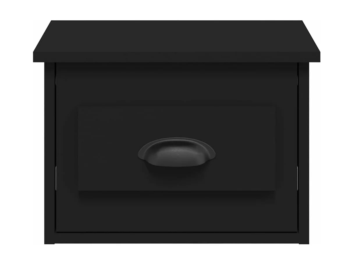 Tables de chevet murales 2 pcs noir 41,5x36x28