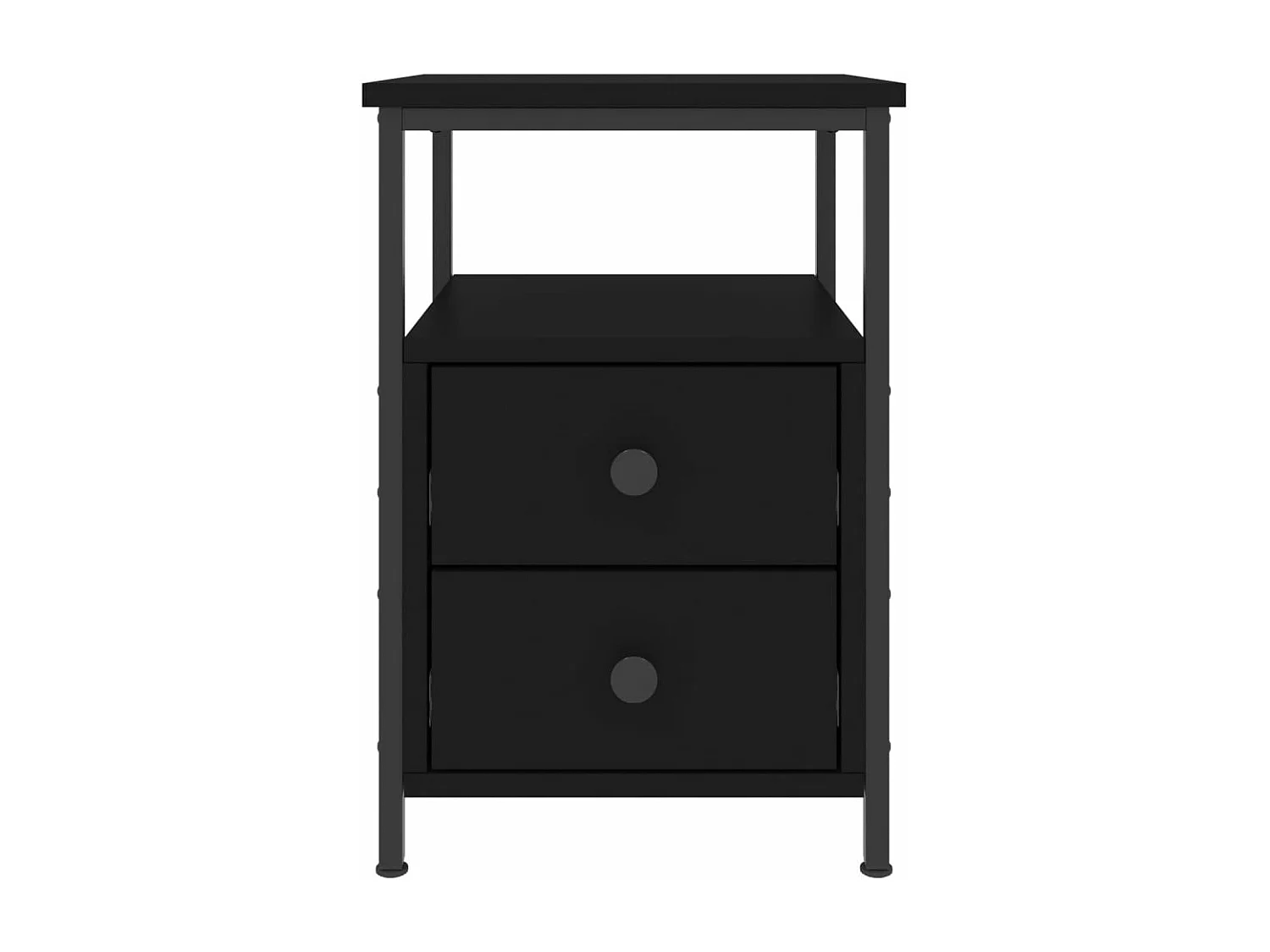 Table de chevet noir 34x35,5x50 bois d’ingénierie