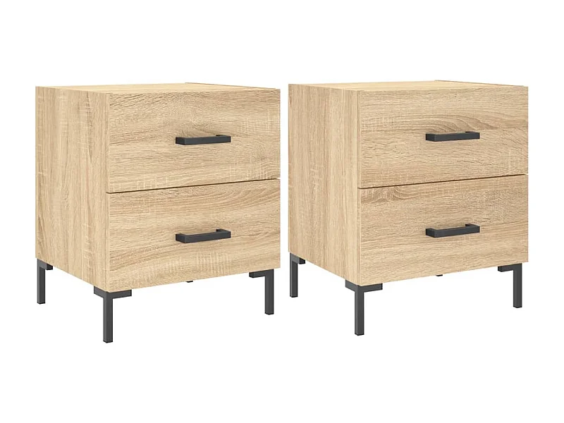 Tables de chevet 2 pcs chêne sonoma 40x35x47,5