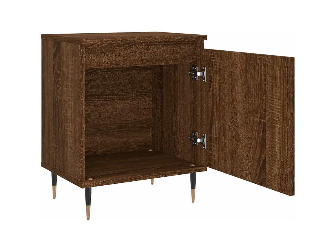 Tables de chevet 2pcs chêne marron 40x30x50 bois d'ingénierie