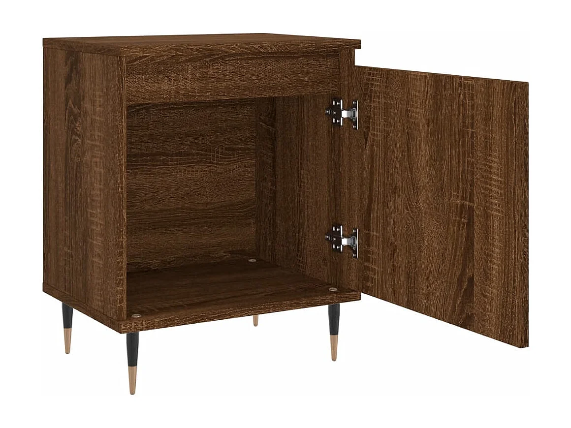 Tables de chevet 2pcs chêne marron 40x30x50 bois d'ingénierie