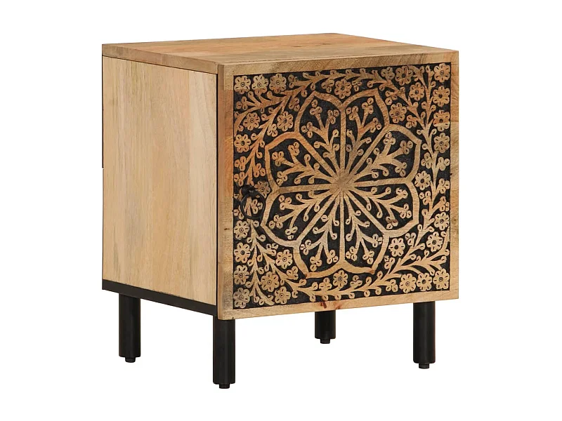 Table de chevet 40x33x46 Bois de manguier solide