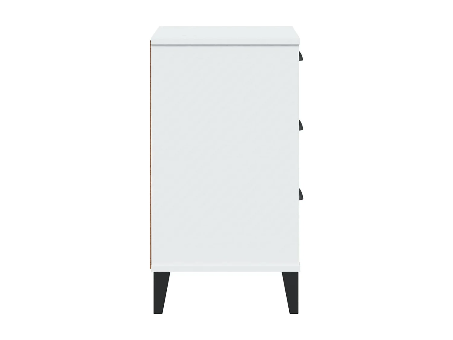 Table de chevet VIKEN blanc bois de pin solide