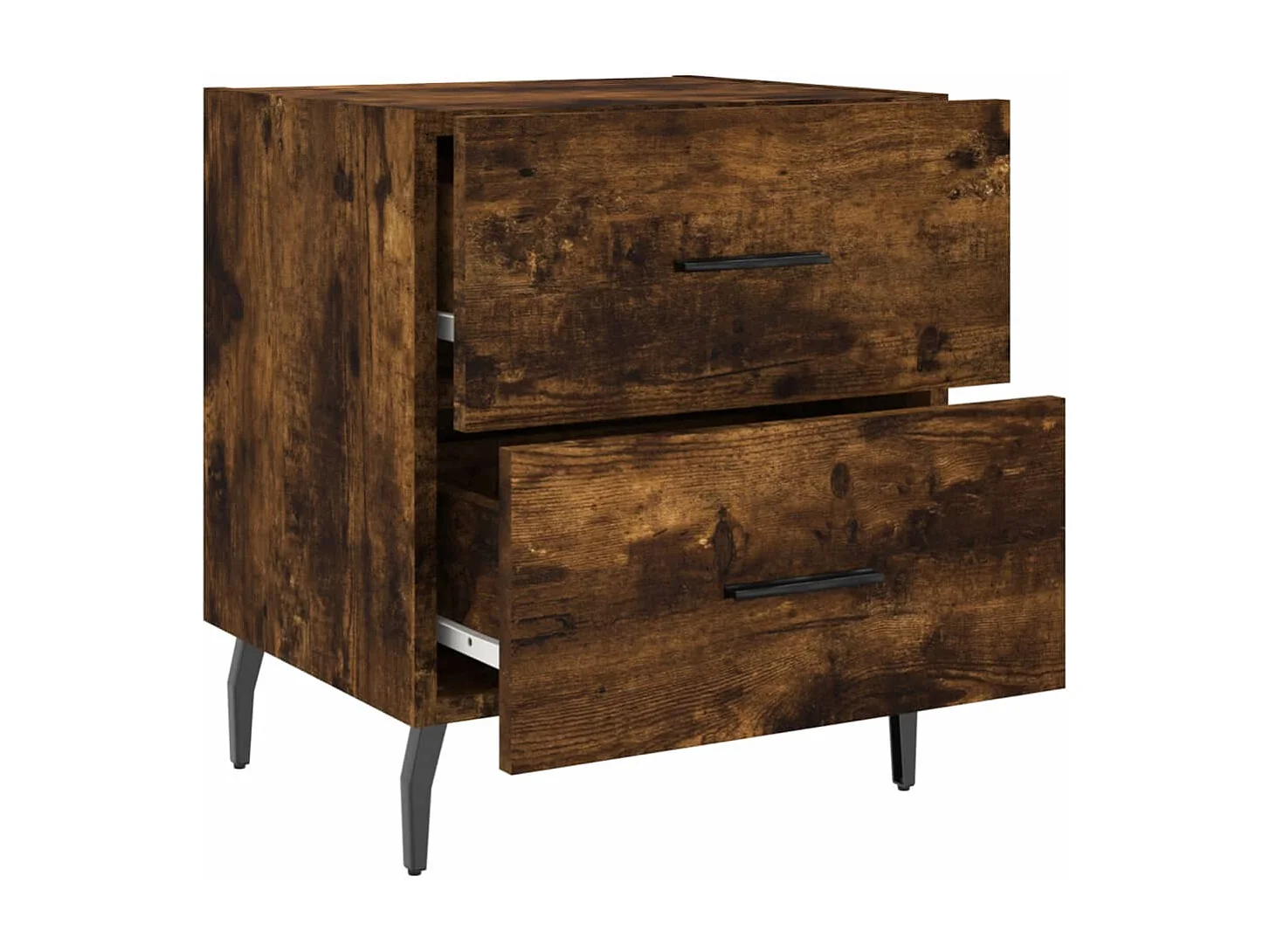 Table de chevet chêne fumé 40x35x47,5 bois d’ingénierie